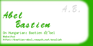 abel bastien business card